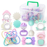 9PCS Rattle Baby Toys 0-12 Months Jingle Shaking Bell