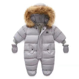 New Born Baby Winter Clothes Toddle Jumpsuit Hooded