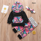 Baby Girl Clothes Set Hoodie+Pants+Headband Outfits