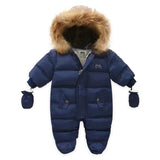 New Born Baby Winter Clothes Toddle Jumpsuit Hooded