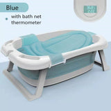 Foldable Baby Shower Tub with Thermometer Smart Temperature sensing
