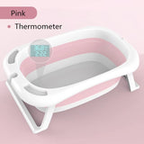 Foldable Baby Shower Tub with Thermometer Smart Temperature sensing