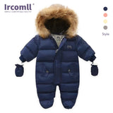 New Born Baby Winter Clothes Toddle Jumpsuit Hooded